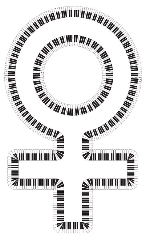 Download Female Symbol And Piano Keys SVG | FreePNGimg