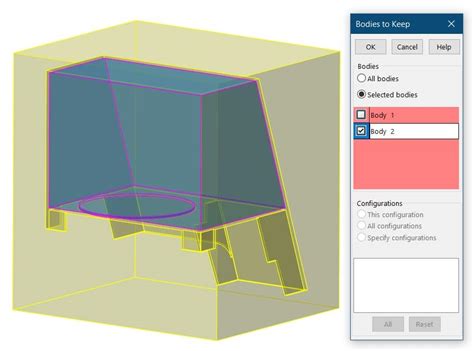 Image result for SolidWorks Subtract Solid From Solid