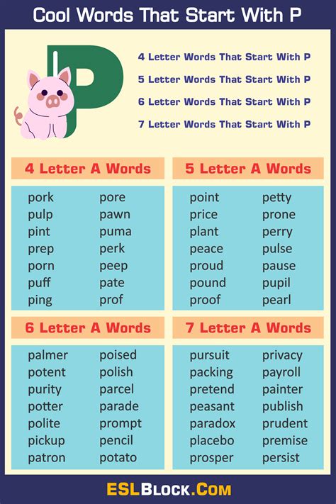 Awesome Cool Words That Start with P – English as a Second Language