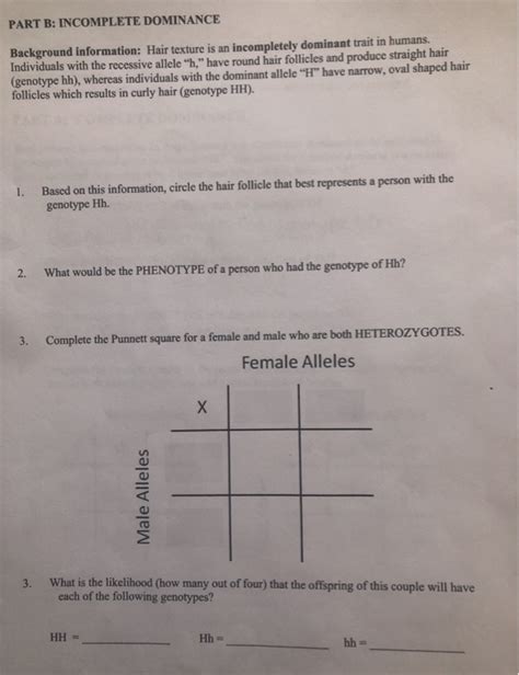 Image result for Incomplete Dominance Hair Example