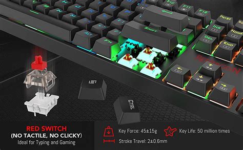 Amazon.in: Buy Redragon SU-RARA K582 RGB LED Backlit Mechanical Gaming ...