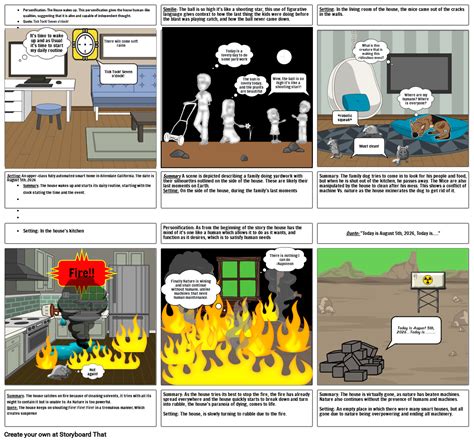 English There will come soft Rains Storyboard by 39c89c68