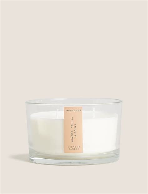 Buy Mimosa, Vanilla & Tonka 3 Wick Candle at Marks & Spencer