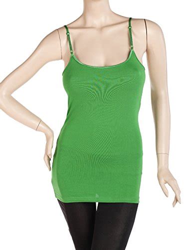 Rare Women Girls Ladies Adjustable Shoulder Straps Tank Top Green M ...