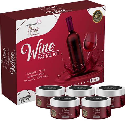 Blue Lady Professional Red Wine Facial kit For Women & Men, Beauty ...