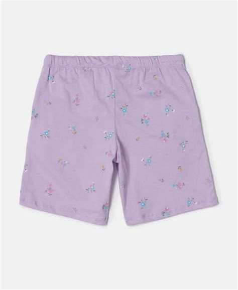 Buy Girl's Super Combed Cotton Short Sleeve T-Shirt and Printed Shorts ...