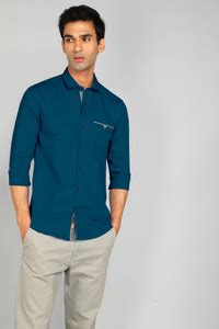StyleMODO Men Solid Casual Dark Green Shirt - Buy StyleMODO Men Solid ...