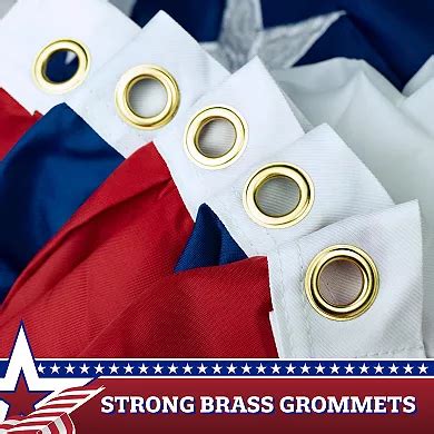 G128 3 PACK: Fan Flag American Embroidered 5x10 Ft