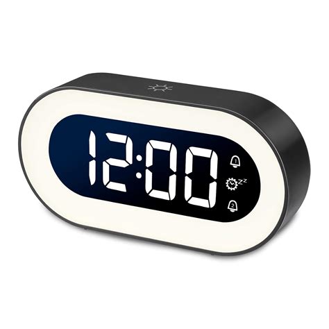 Buy UBERSWEET® Small Table Clock, 6 Inch Digital Silent LED Alarm Clock ...