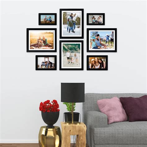 Random Photo Frames (Synthetic Wood, 34 cm x 26.5 cm x 15 cm, Black ...