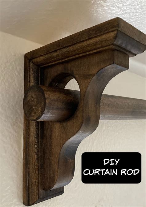 DIY Curtain Rod | Wood curtain rods, Wood curtain, Diy curtain rods