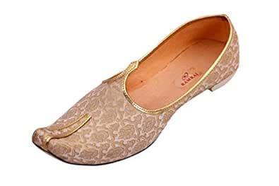 Ramraj Men's Ethnic Golden Wedding,Party, Sherwani Jutti,Mojari ...