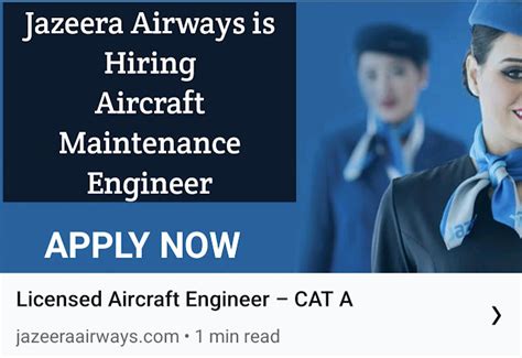 Licensed Aircraft Engineer – CAT A - Jazeera Airways - Apply Now - JOB ...