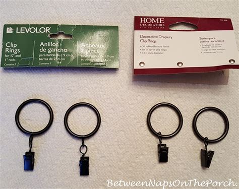 42 Pack Drapery Curtain Clip Rings,drapes Rings 1 In Interior Diameter ...