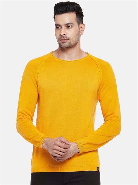 Buy People Men Mustard Yellow Pullover - Sweaters for Men 15788988 | Myntra