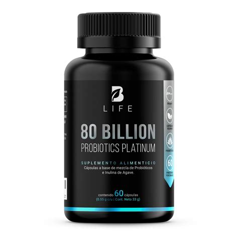 80 Billones de Probióticos 60 Cáp 11 diferentes Cepas. Ingredientes naturales. 80 Billion ...