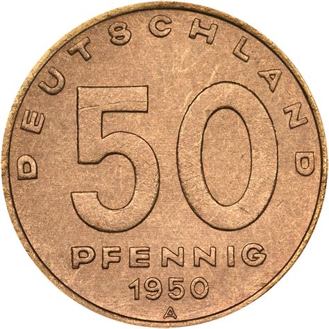 Germany - Democratic Republic 50 Pfennig KM 4 Prices & Values | NGC