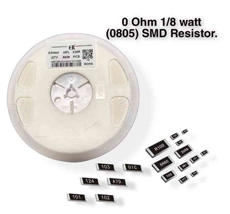0 Ohm (0E) SMD Resistor 0805 - 50PCs