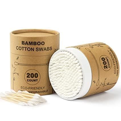 Buy Rainseal Bamboo Cotton Swabs 200 Count - Natural Wooden Cotton Swab ...