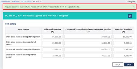 Creation of Outward Supplies Return in GSTR-1