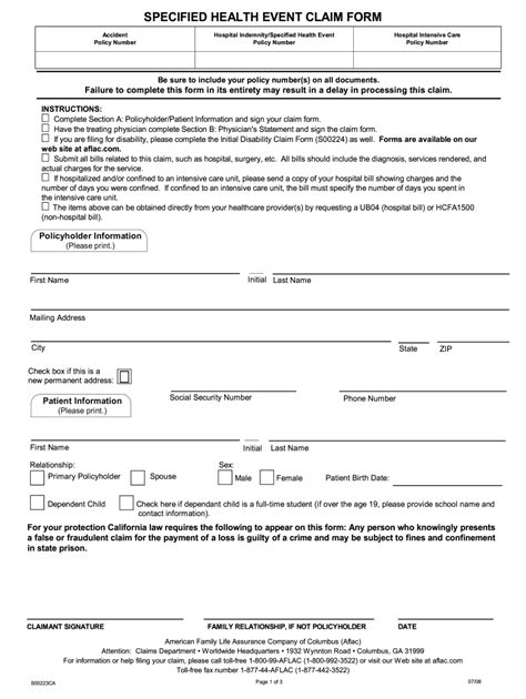 Image result for Aflac Continuing Disability Claim Form
