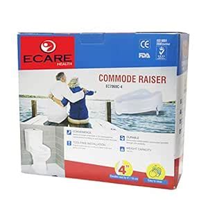 ECARE Commode Height Raiser With Slip-Resistant (A perfect elevated ...