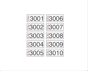Anytime Retail's Sequential Numbering/Serial Number Stickers, AR - 44 ...