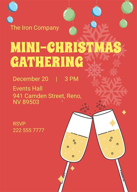 Office Christmas Party Invitation Templates Free