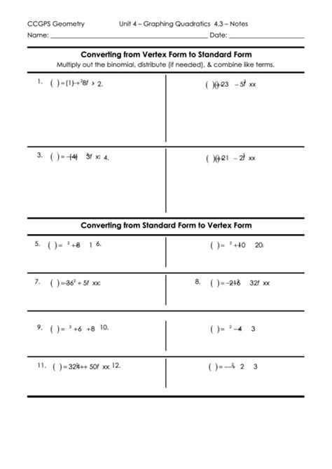 How to Do Standard Form to Vertex Form 的图像结果