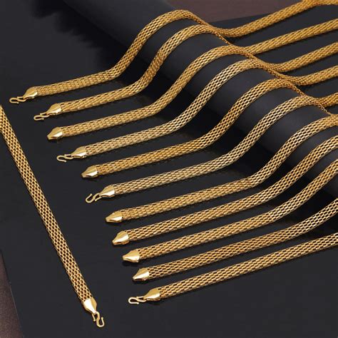 12 Pieces Of Gold Plated Chain Necklace (Mala) (TRDN123CMB ...