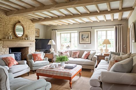 Premium Photo | Modern cottage sitting room living room interior design ...