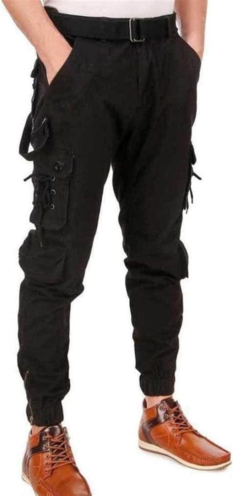 Buy Men's Solid Black Colour Cargo Pant at Amazon.in