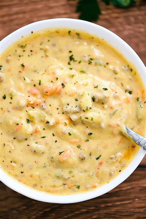 Crock pot cheeseburger soup – Artofit