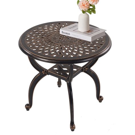 Small Round Outdoor End Table