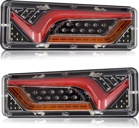 NWpangu LED Truck Tail Light, 57-LED 24V Universal Rear Lamps Super ...