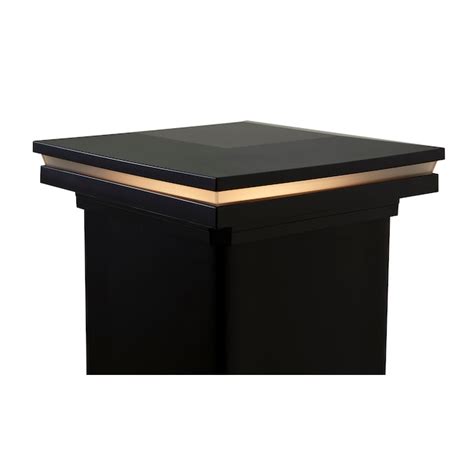 Fiberon Hardwired 5-in x 5-in Obsidian LED Outdoor Post cap light in ...