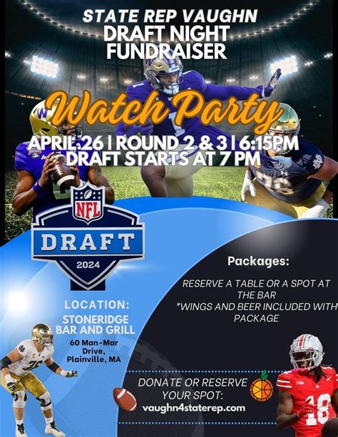REP VAUGHN NFL DRAFT PARTY FUNDRAISER NIGHT 2, Stone Ridge Grill and ...