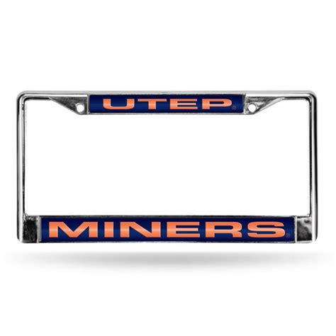 Rico Industries UTEP Miners License plate frame in the Exterior Car ...