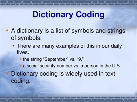 Image result for Dictionary Coding Decoding