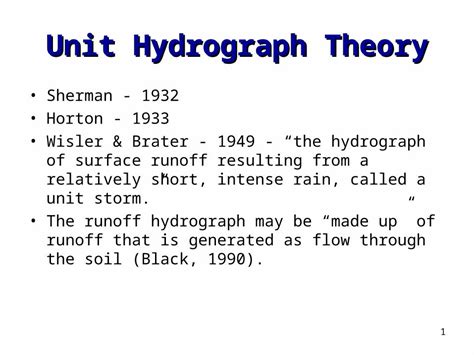 Image result for Unit Hydrograph Theory
