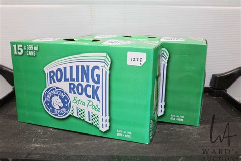 Two cases of Rolling Rock/ Extra Pale Beer/ each 15 count X 355ml/ 4.5% ...