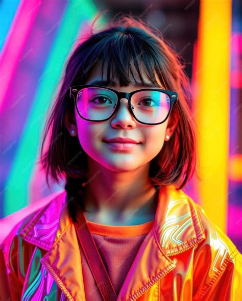 Portrait of cute kid model with eyeglass | Premium AI-generated image