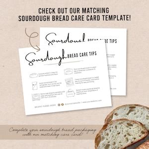 Buy Sourdough Bread Cottage Food Label Home Baked Goods Label Printable ...