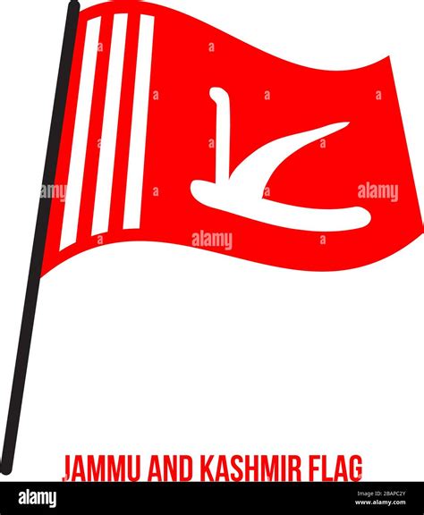 Jammu and Kashmir Flag Waving Vector Illustration on White Background ...