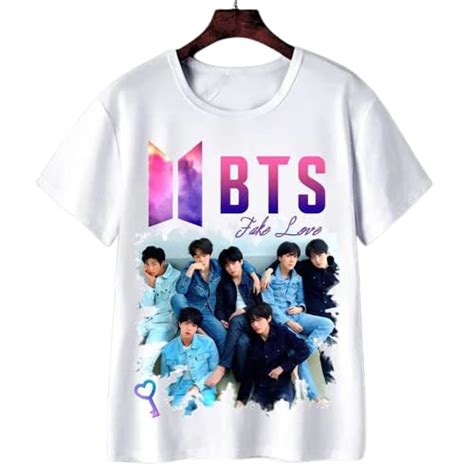 Buy Round Neck Half Sleeve BTS Fake Love Printed Tshirt for Kids Boys ...