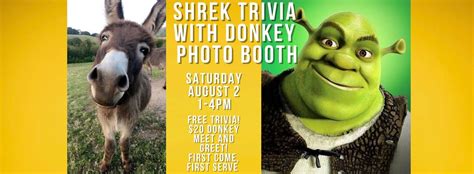 Shrek Trivia with Live Baby Mini Donkeys Photo Booth, Serpentine Cider ...