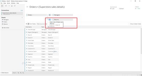 Tableau Create Join 的图像结果