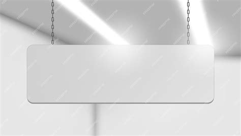 Blank white clear advertising sign for desing | Premium Vector