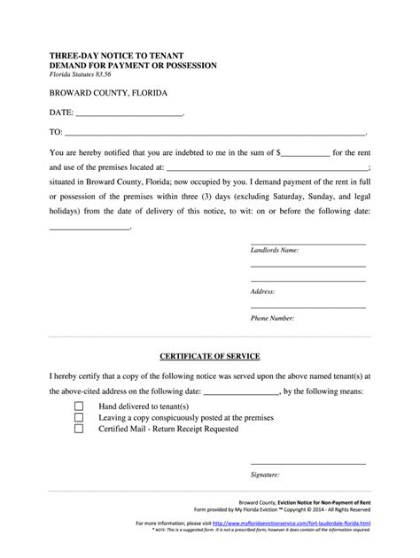 Florida 3-Day Eviction Notice - Fill Out, Sign & Share Online | pdfFiller