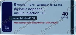Human Mixtard 40 IU/ML Suspension For Injection (10): Uses, Side ...